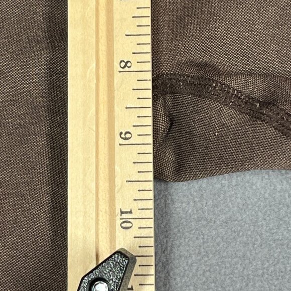 COS Women's Leggings XS‎ Brown Seamless Compression Quick Dry Ribbed Panels - Picture 7 of 9